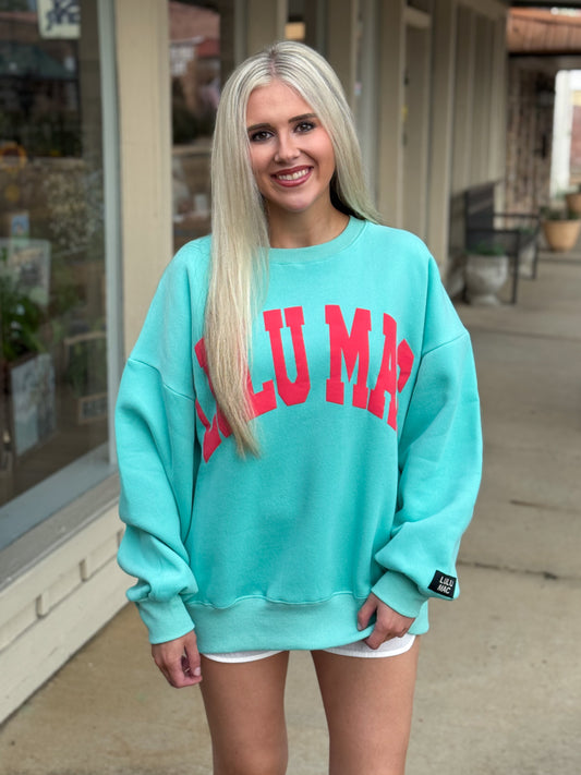 Lulu Mac Sweatshirt MINT/CORAL
