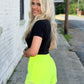 Hot To Trot Shorts HIGHLIGHT YELLOW