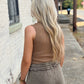 Sweet Talk Mock Neck Top TAN