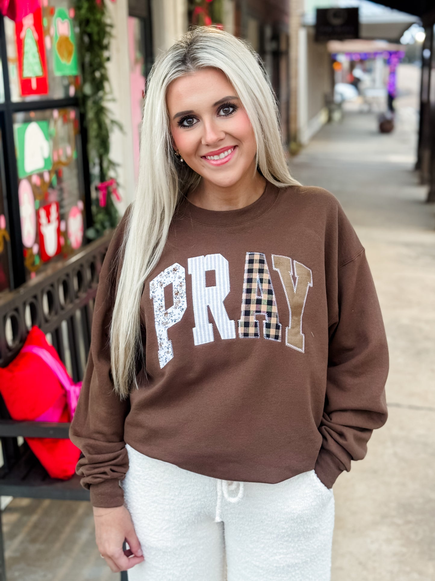 Pray Patchwork Sweatshirt