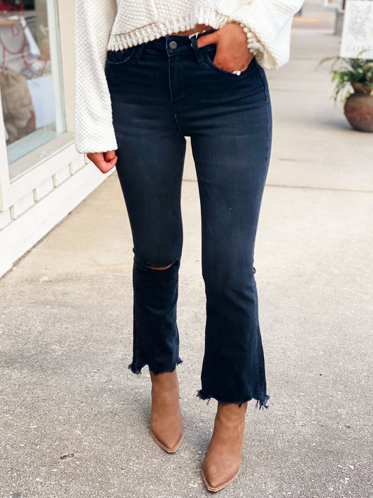 For the Record Cropped Flare Jean
