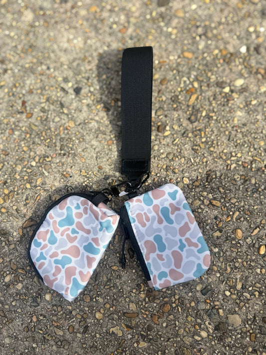 Camo Double Pouch Wristlet