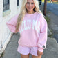 Lulu Mac Sweatshirt LIGHT PINK/WHITE