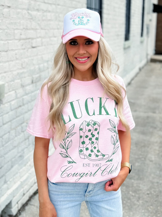 Lucky Cowgirl Club Oversized Tee