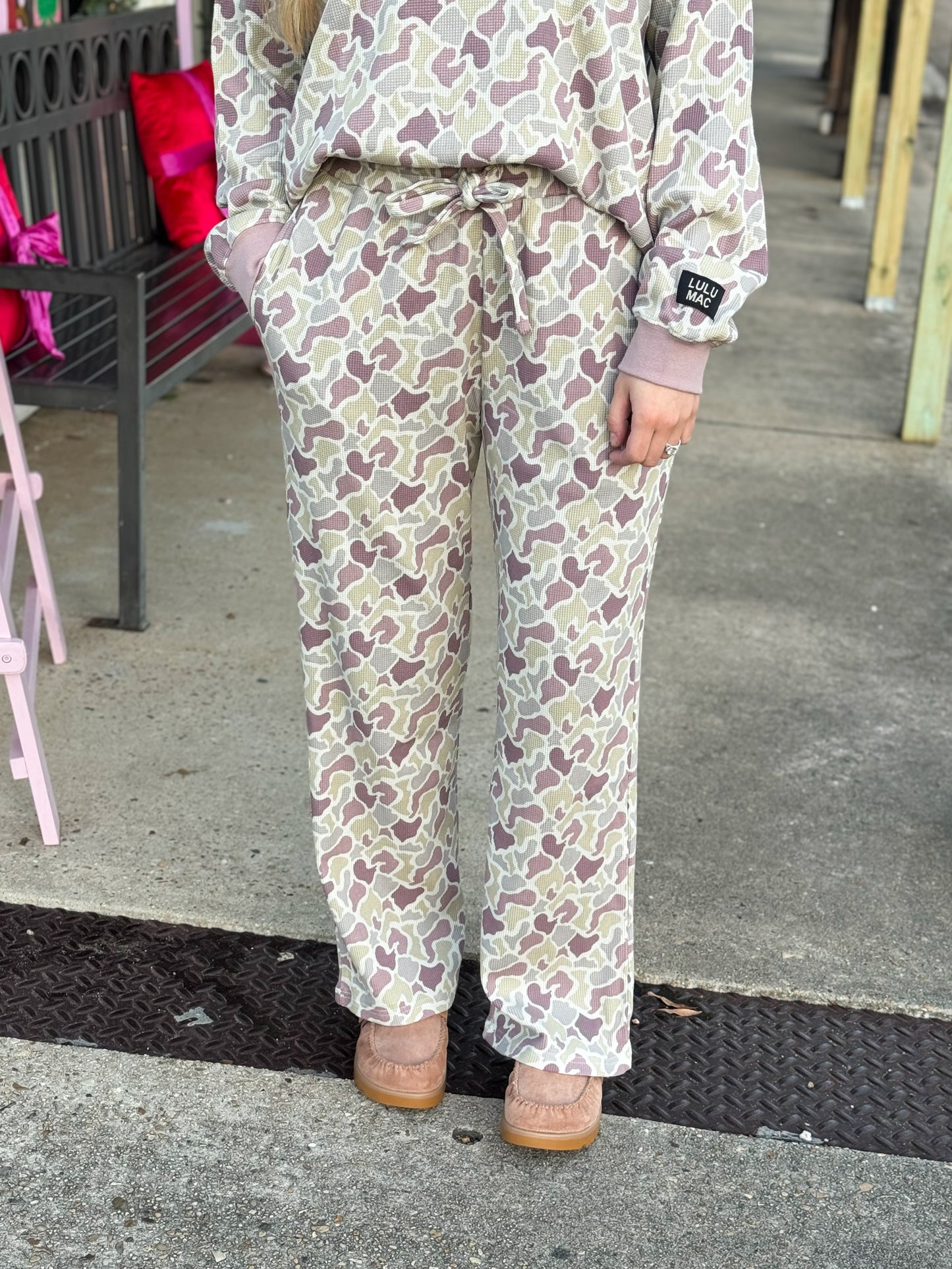 Lulu Mac Waffle Pants CAMO
