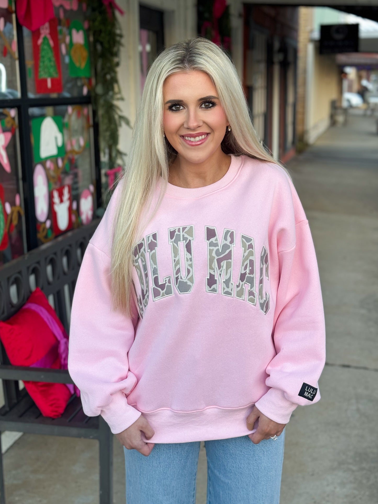 Lulu Mac Light Pink Camo Sweatshirt