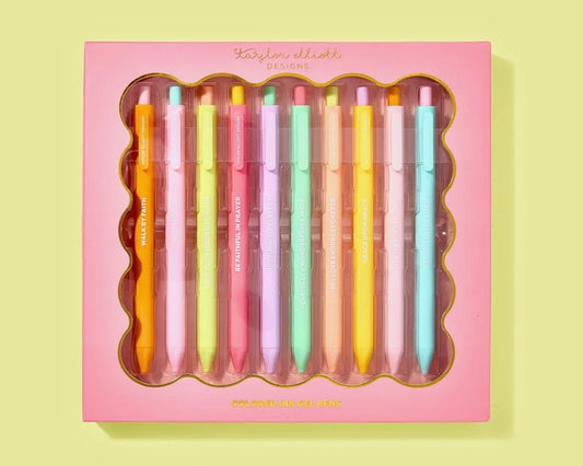 Faith Set Of 10 Colored Gel Pens