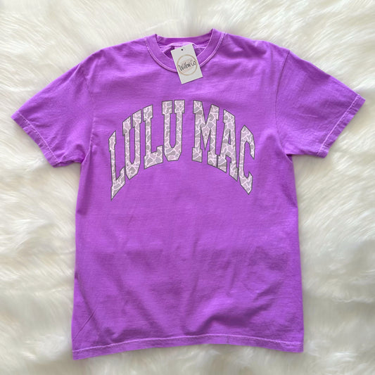 Lulu Mac Camo Tee NEON VIOLET