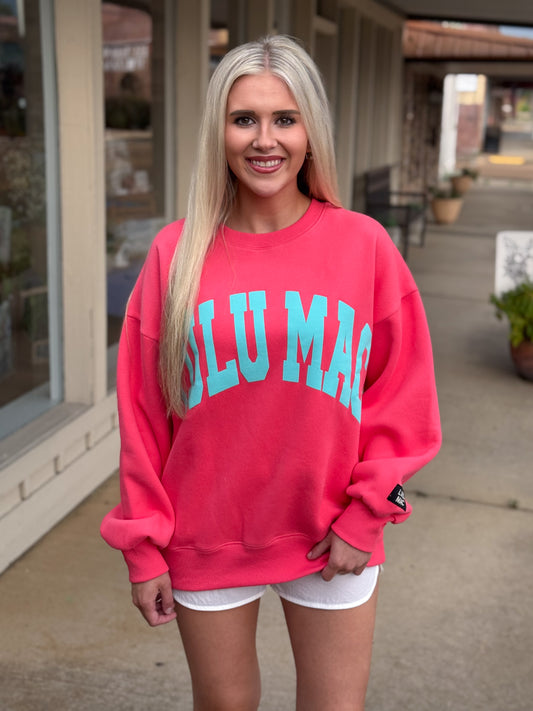 Lulu Mac Sweatshirt CORAL/MINT