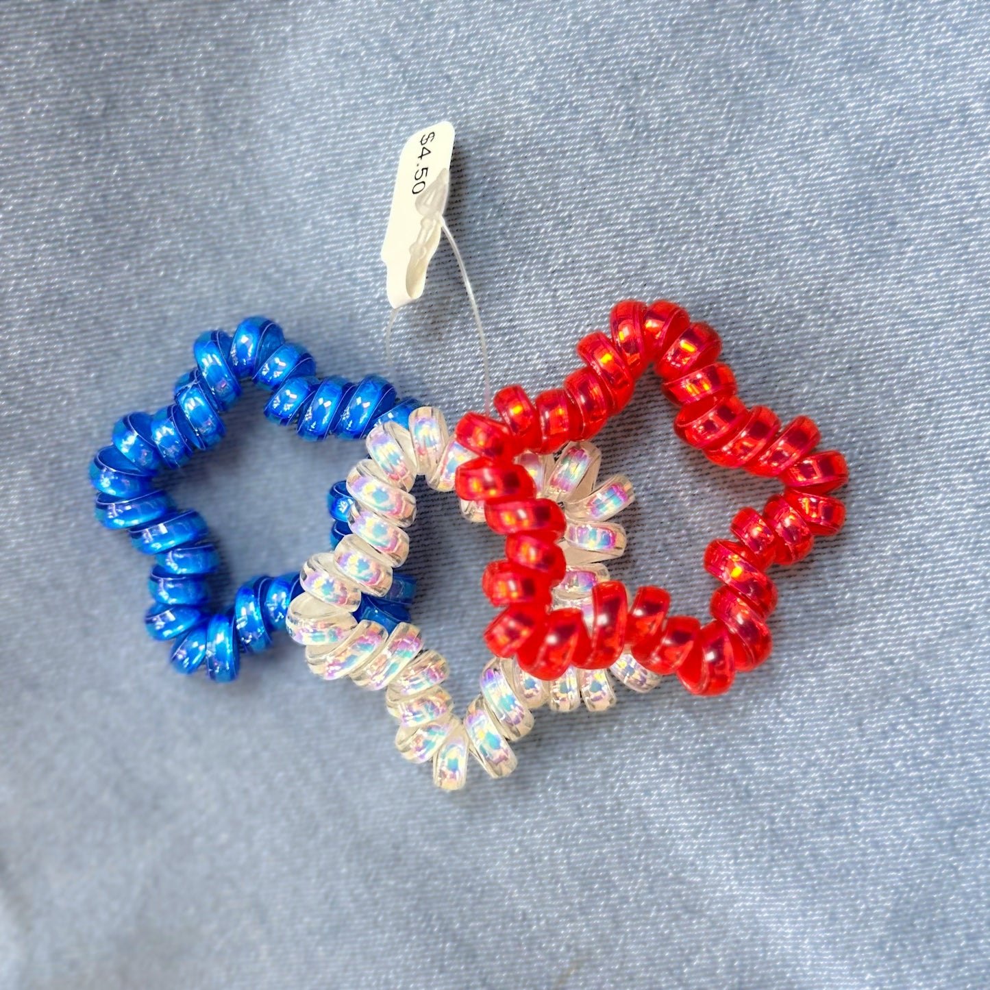 American Star Coiled Hair Tie Set