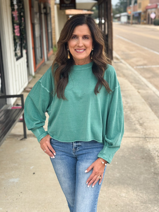 Call Me Comfy Top GREEN