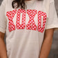 XOXO Checkered Tee