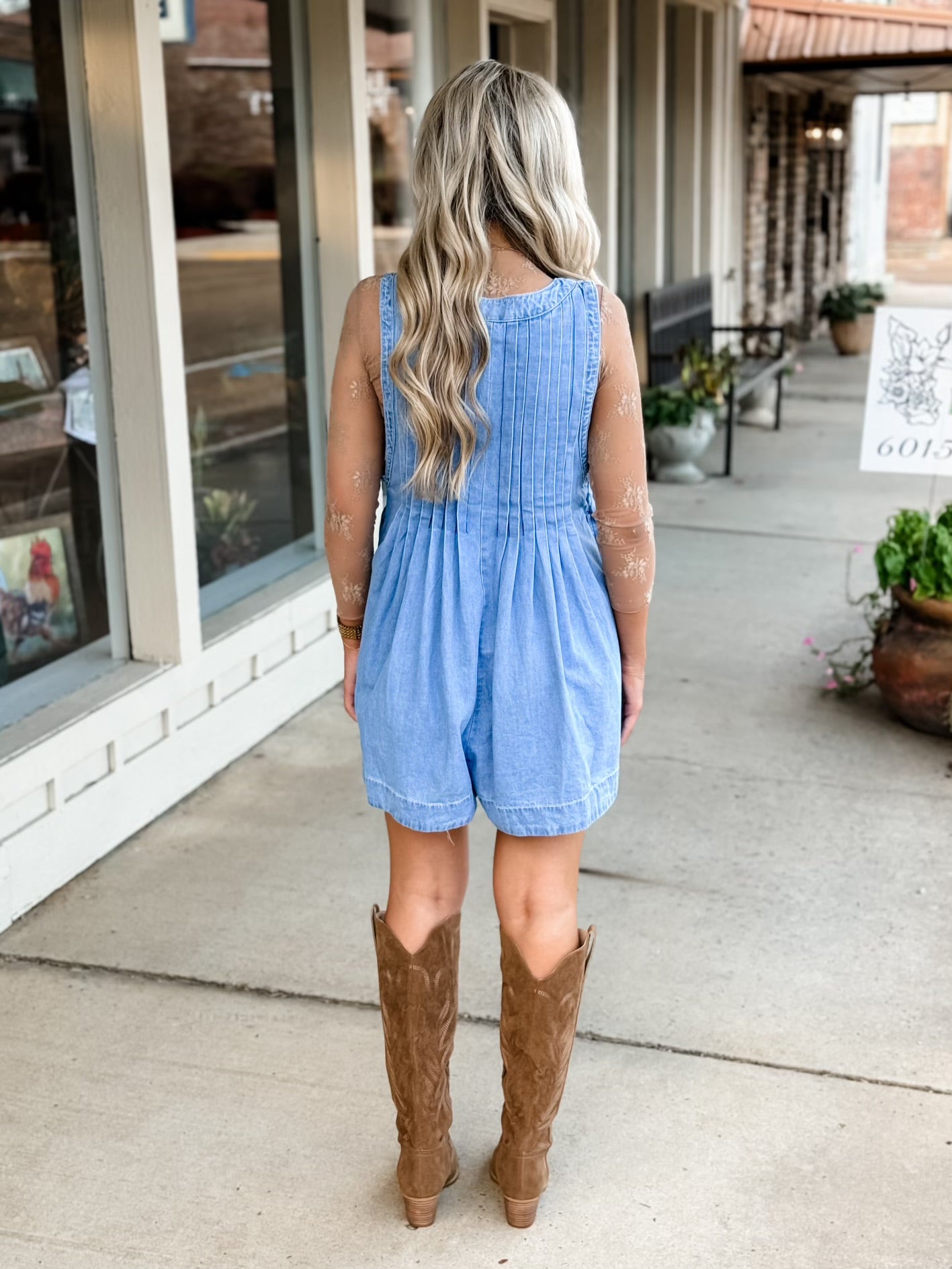 Caught Crushing Denim Romper