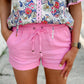 Happy Blooms Linen Shorts PINK