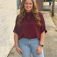 Heard About You Top BURGUNDY