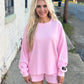 Lulu Mac Waffle Top LIGHT PINK