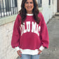 Lulu Mac Color Block Sweatshirt PLUM/WHITE