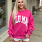 Lulu Mac Sweatshirt HOT PINK/WHITE