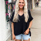 Saturday Strolling Top BLACK