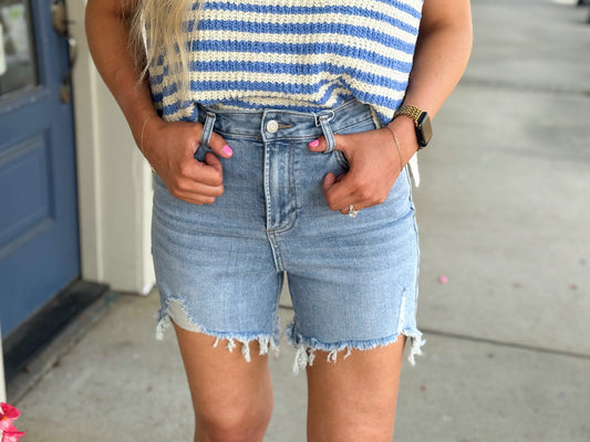 Somewhere Sunny Frayed Shorts