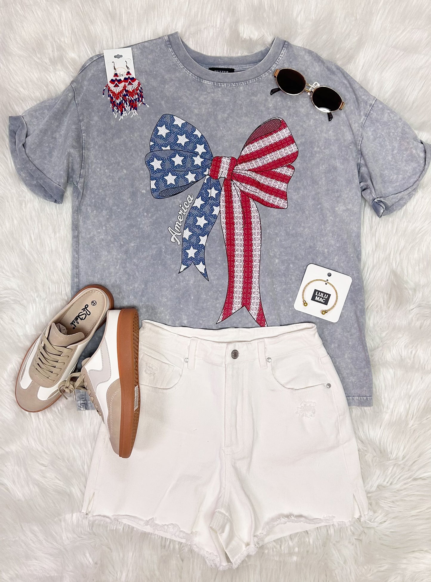 American Lace Bow Tee