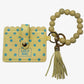 Lulu Mac Polka Dot Beaded Wallet YELLOW/BLUE