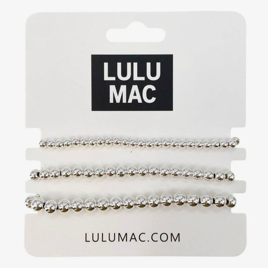 Lulu Mac Large Bracelet Stack SILVER