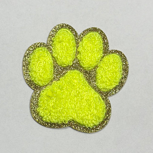 Paw Iron On Patch YELLOW