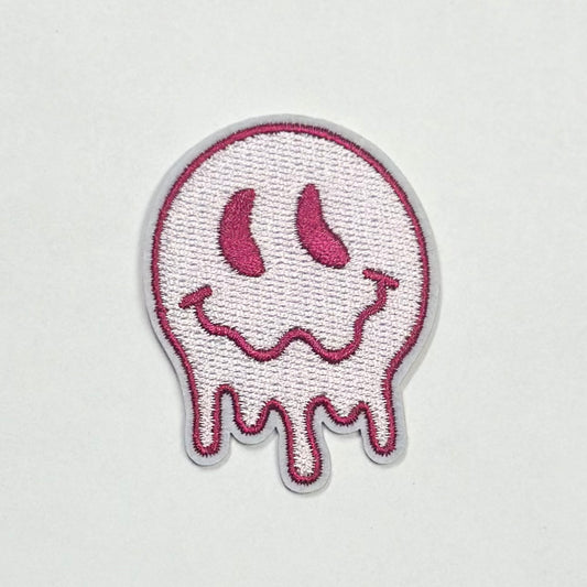 Smiley Drip Iron On Patch