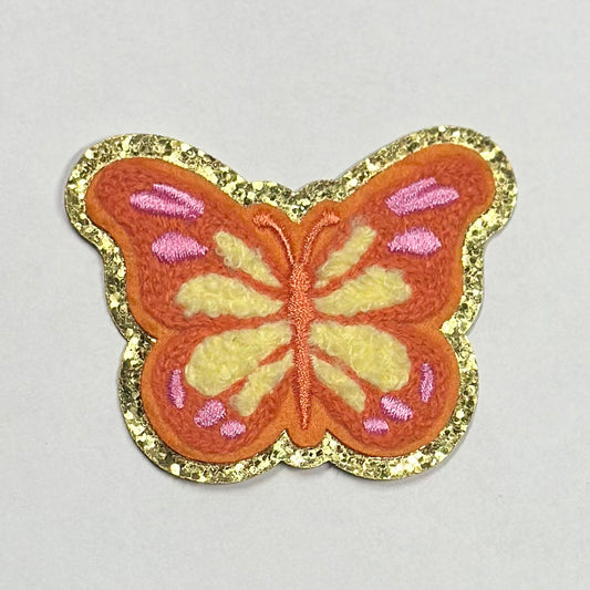 Multi Orange Butterfly Iron On Patch
