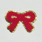 Bow Iron On Patch RED