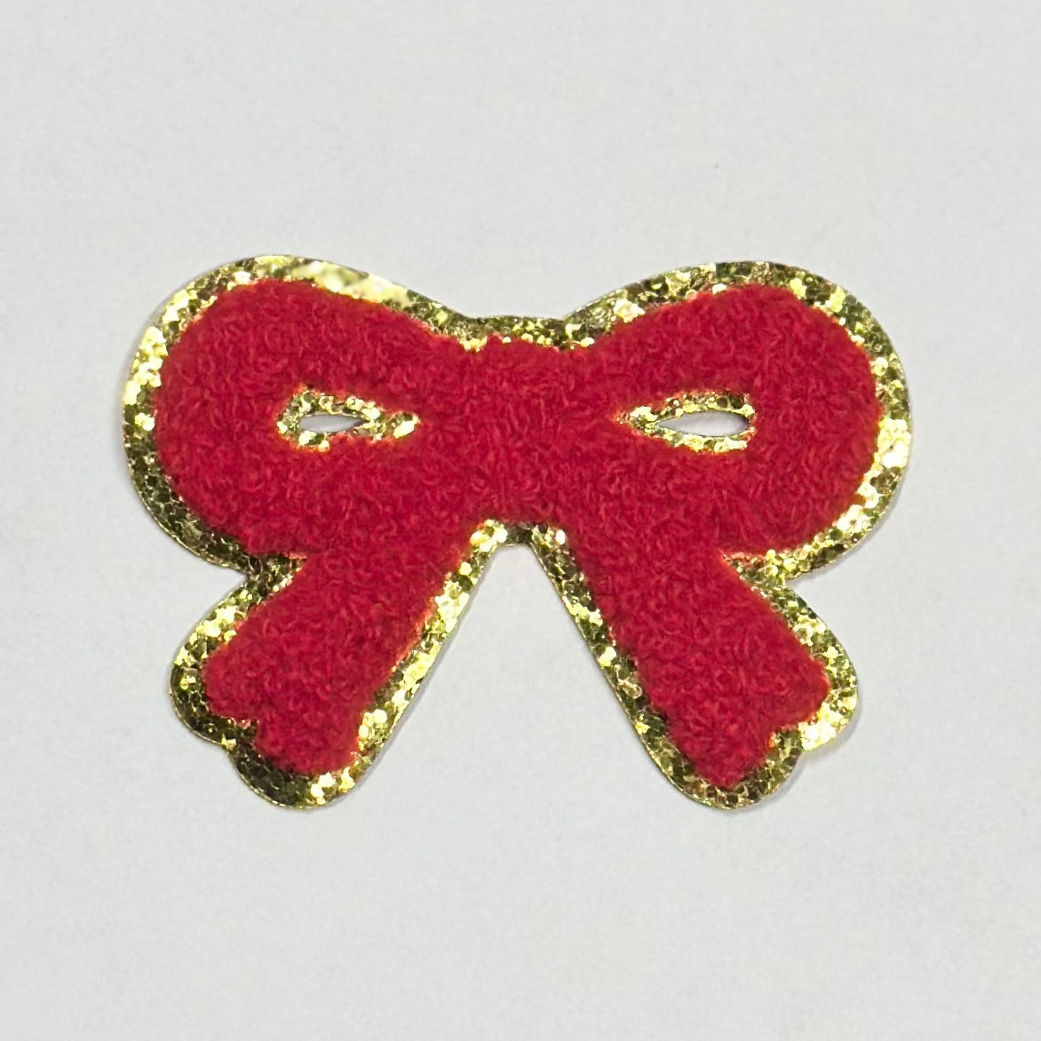 Bow Iron On Patch RED