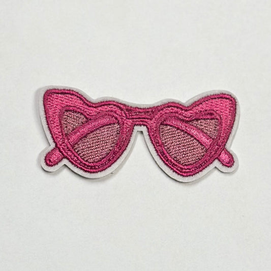 Heart Glasses Iron On Patch