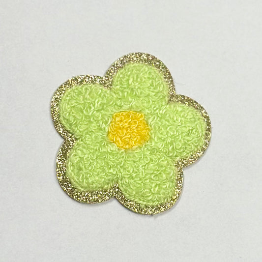 Flower Iron On Patch GREEN