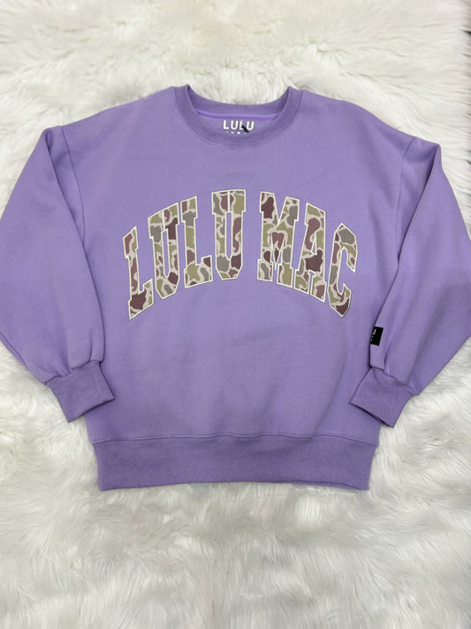 Lulu Mac Lavender Camo Sweatshirt