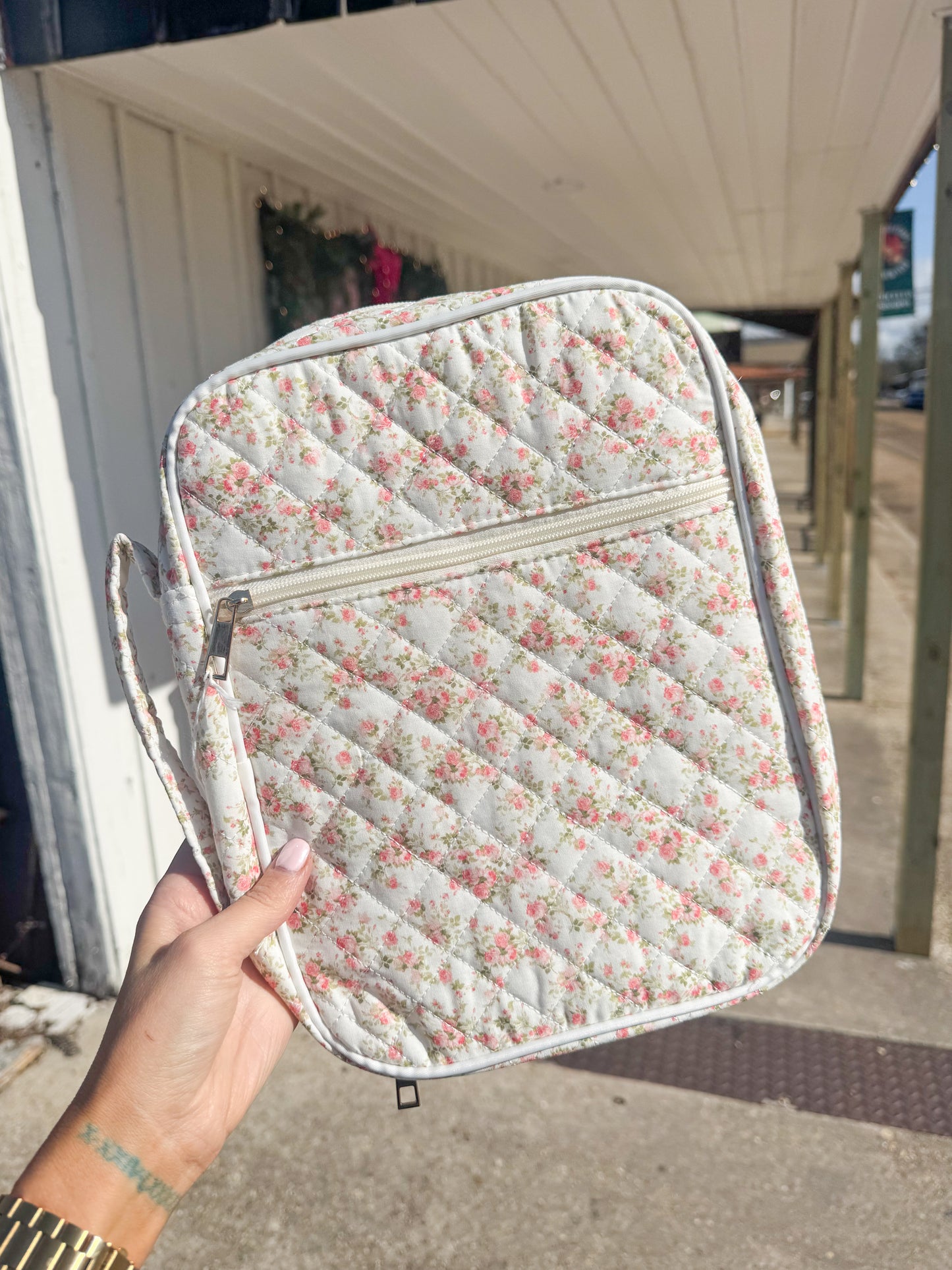 Phoebe Peach Floral Bible Cover