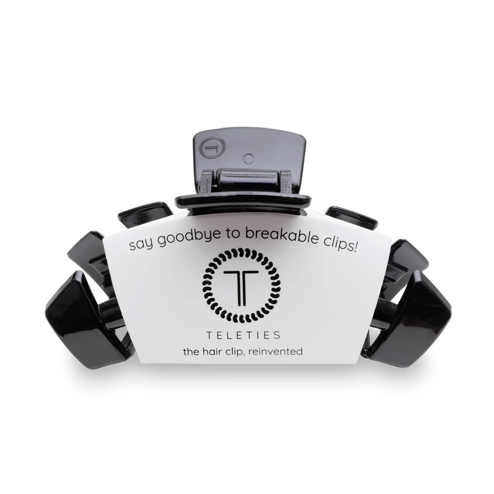 Teleties Classic Jet Black Claw Clip | Large