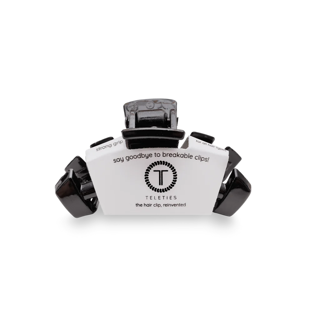 Teleties Classic Jet Black Claw Clip | Tiny