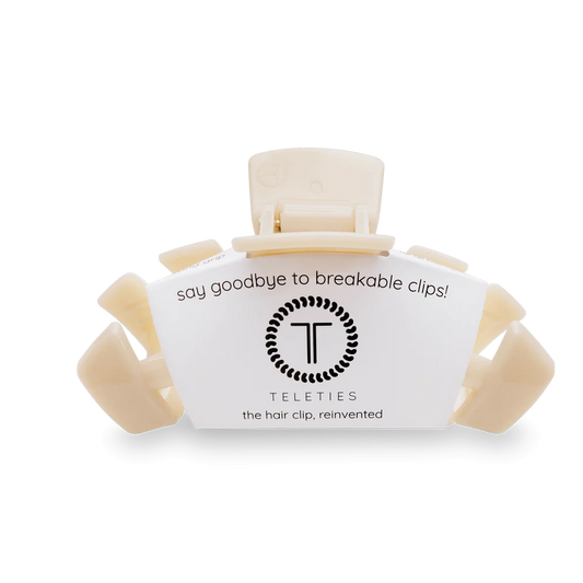 Teleties Classic Almond Beige Claw Clip | Large