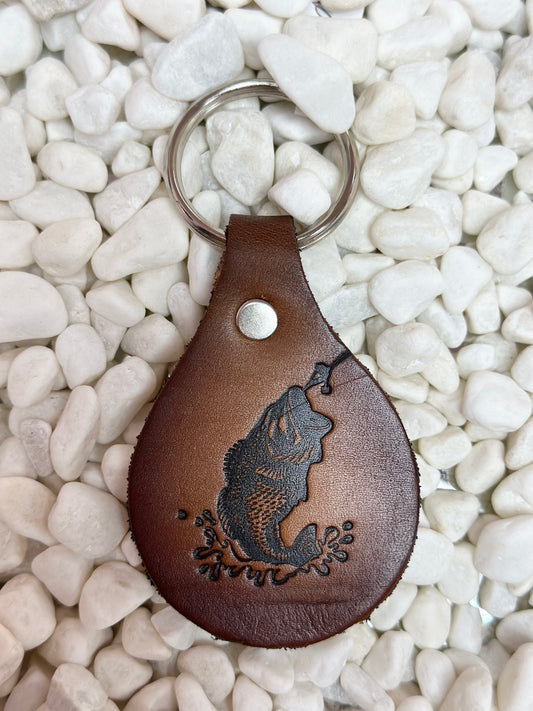 Leather Keychain FISH