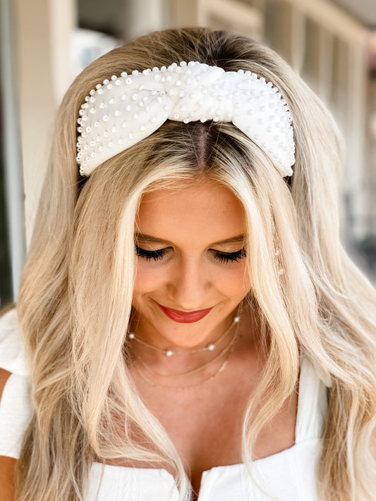 Park Ave Princess Headband WHITE