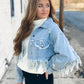 Take It Easy Fringe Denim Jacket