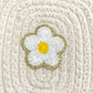 Flower Iron On Patch WHITE