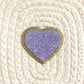 Heart Iron On Patch PURPLE