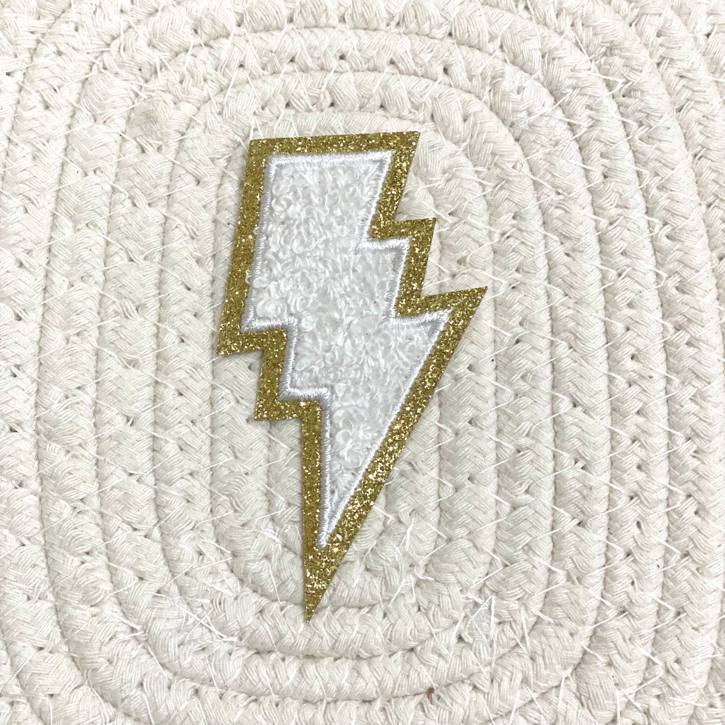Bolt Iron On Patch WHITE