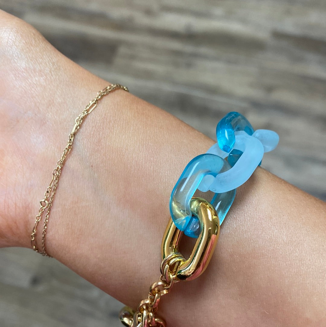Chunky Chain Bracelet BLUE