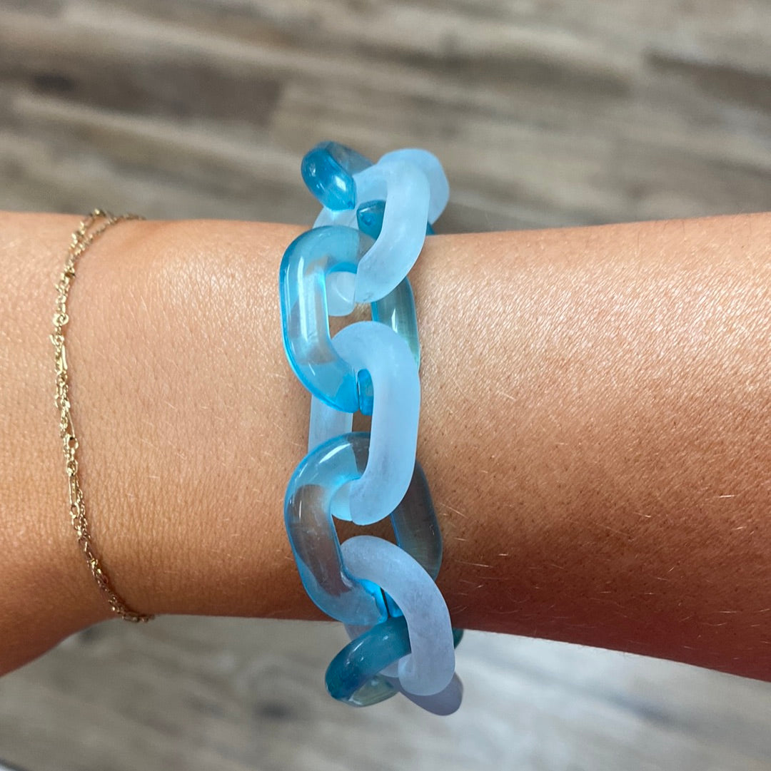 Chunky Chain Bracelet BLUE