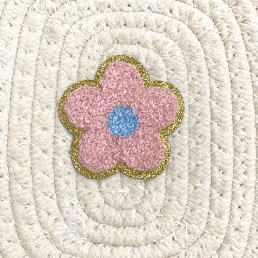 Flower Iron On Patch LIGHT PINK