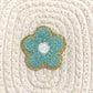 Flower Iron On Patch TEAL