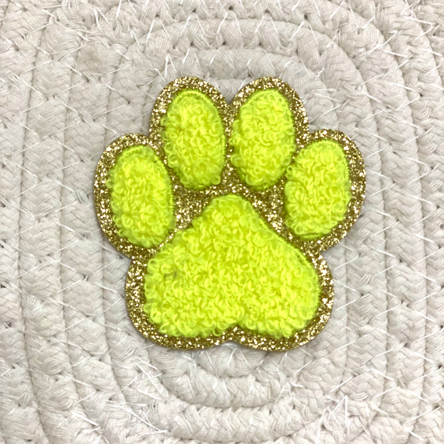Paw Iron On Patch YELLOW